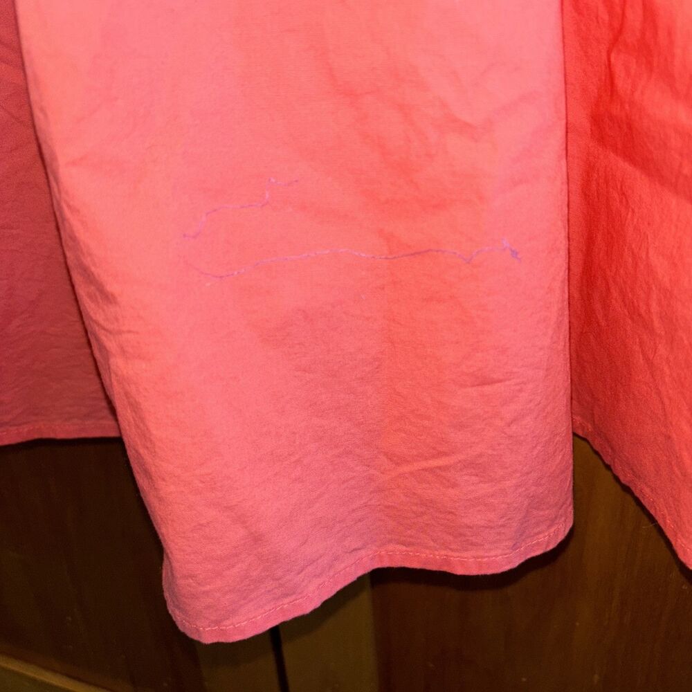 WILD FABLE Coral Dress Orange Square Neck Puff Sleeve Babydoll Mini S Smocked - Picture 6 of 9